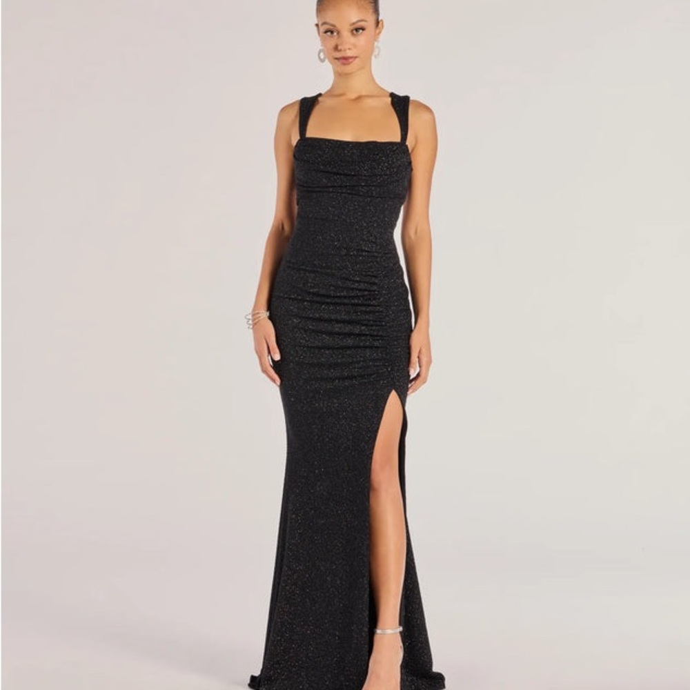 Brand New - Never Worn - Windsor Black Maxi Gown Square Neck Sleeveless